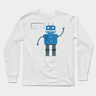 Cartoon robot makes a greeting Long Sleeve T-Shirt